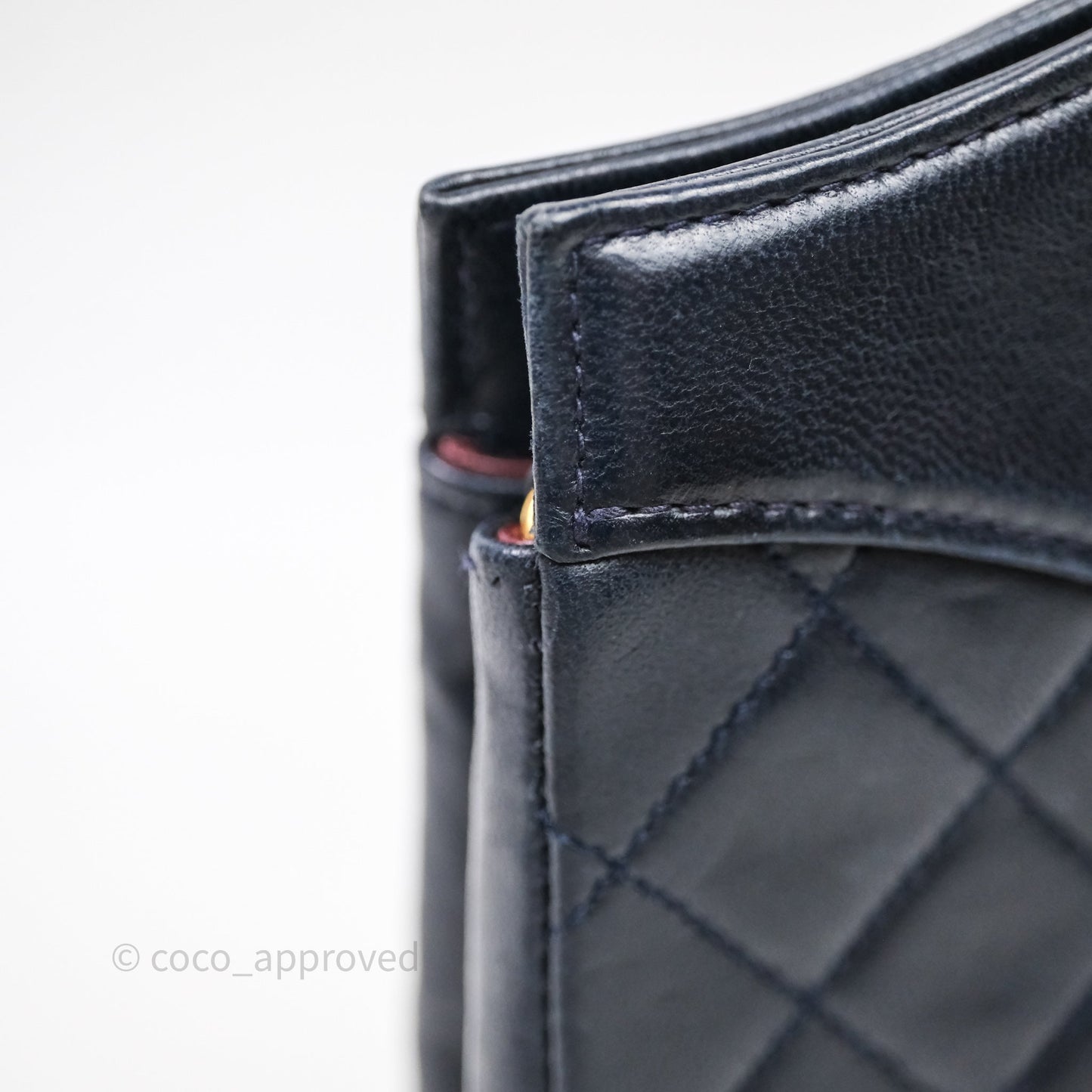 Chanel Vintage 31 Navy Lambskin 24K Gold Hardware