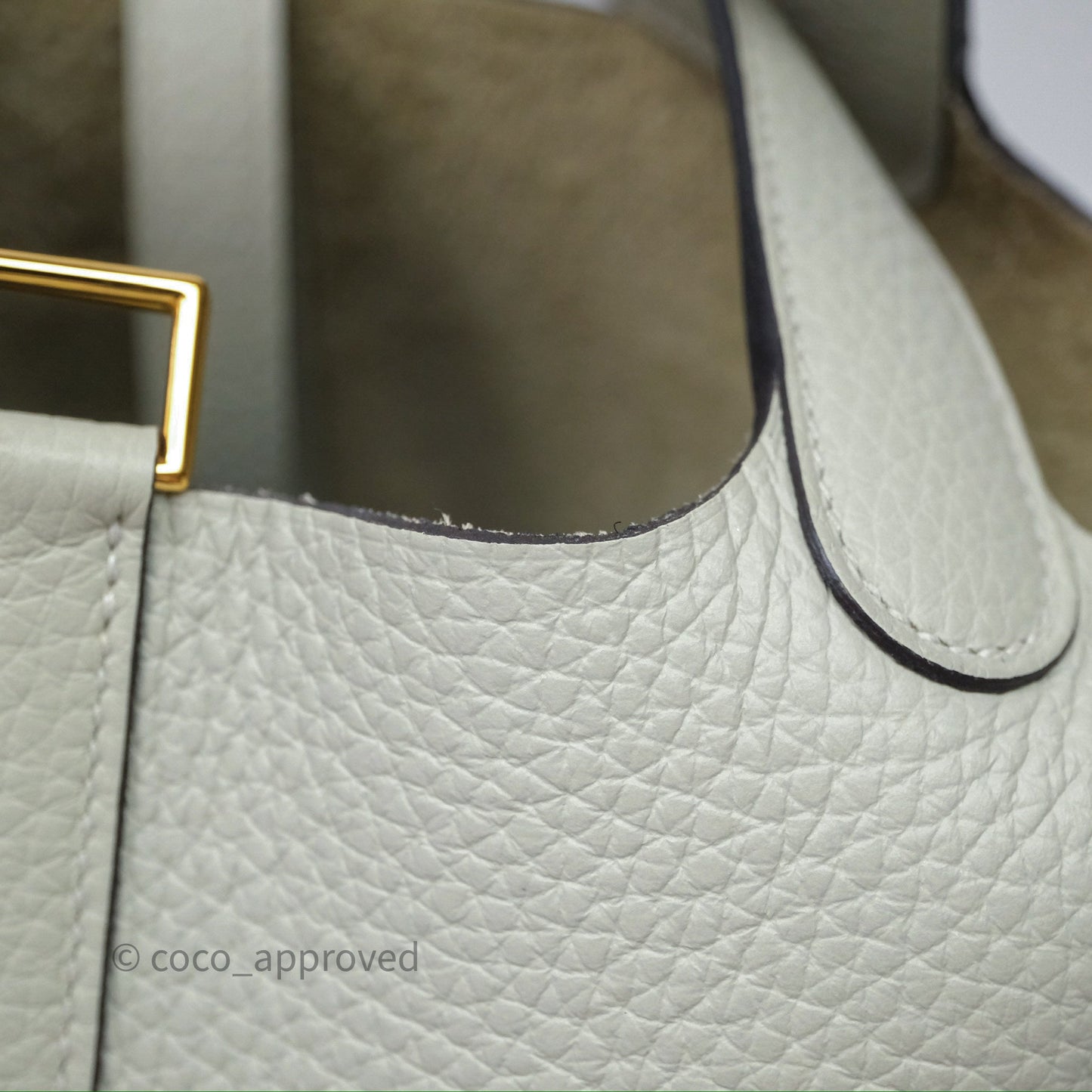 Hermès Picotin Lock 18 Gris Névé 0V Clemence Gold Hardware