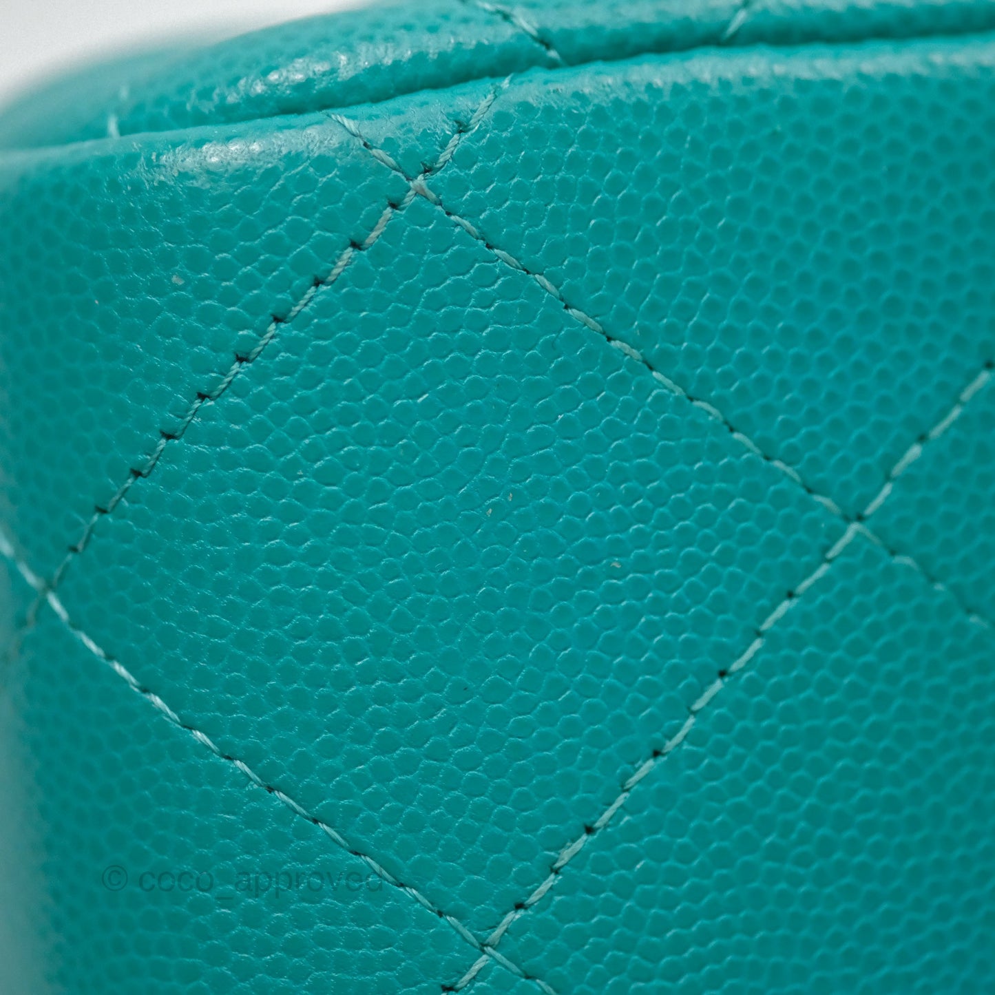 Chanel Jumbo Double Flap Turquoise Caviar Gold Hardware⁣⁣