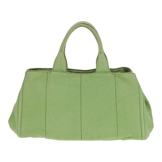 Luxury Prada Canapa GM Hand Bag Canvas LIme Green Gold  91560