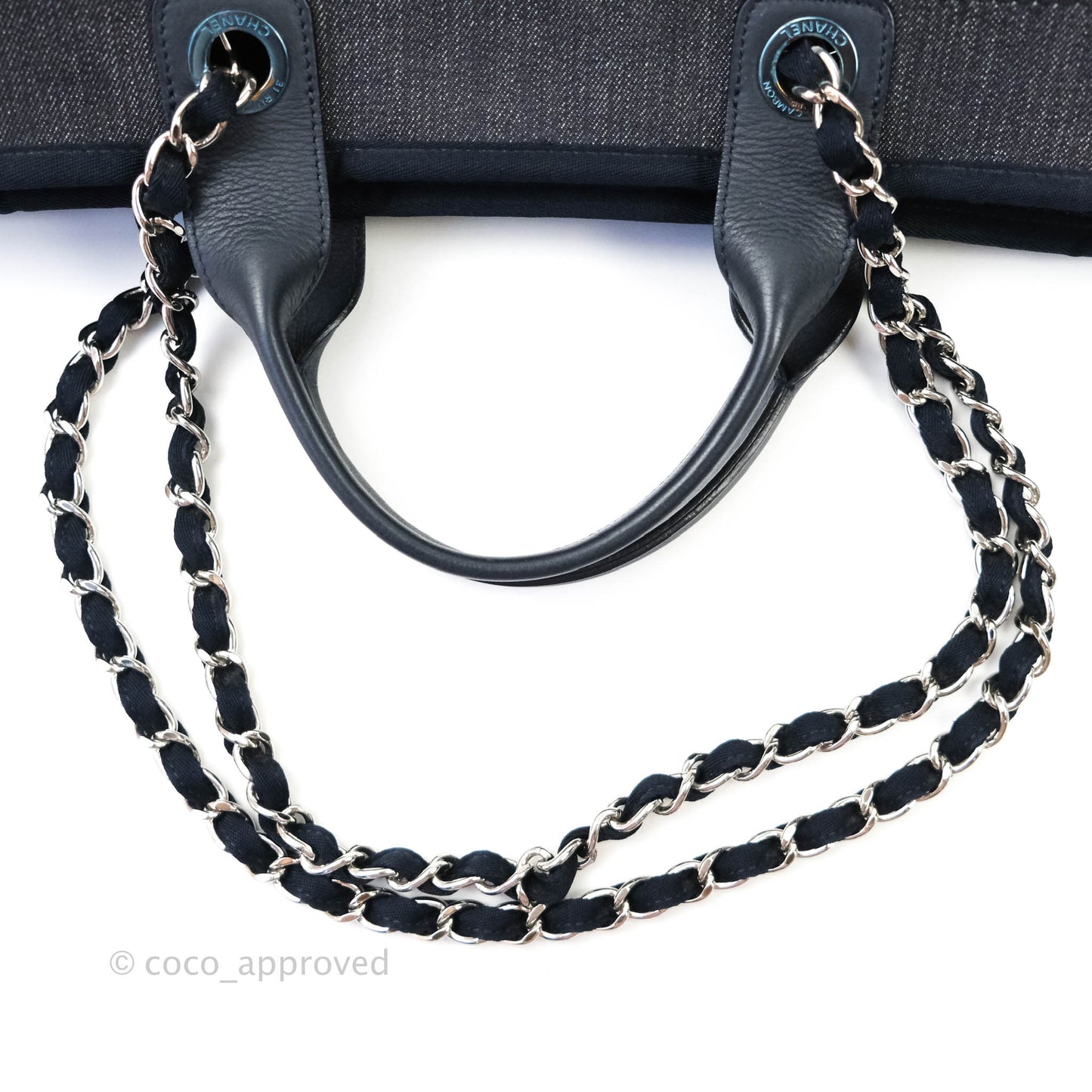 Chanel Canvas Large Deauville Tote Denim