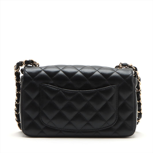 Chanel Mini Matrasse 20  Single Chain Single Chain Bag Black Silver  A69900