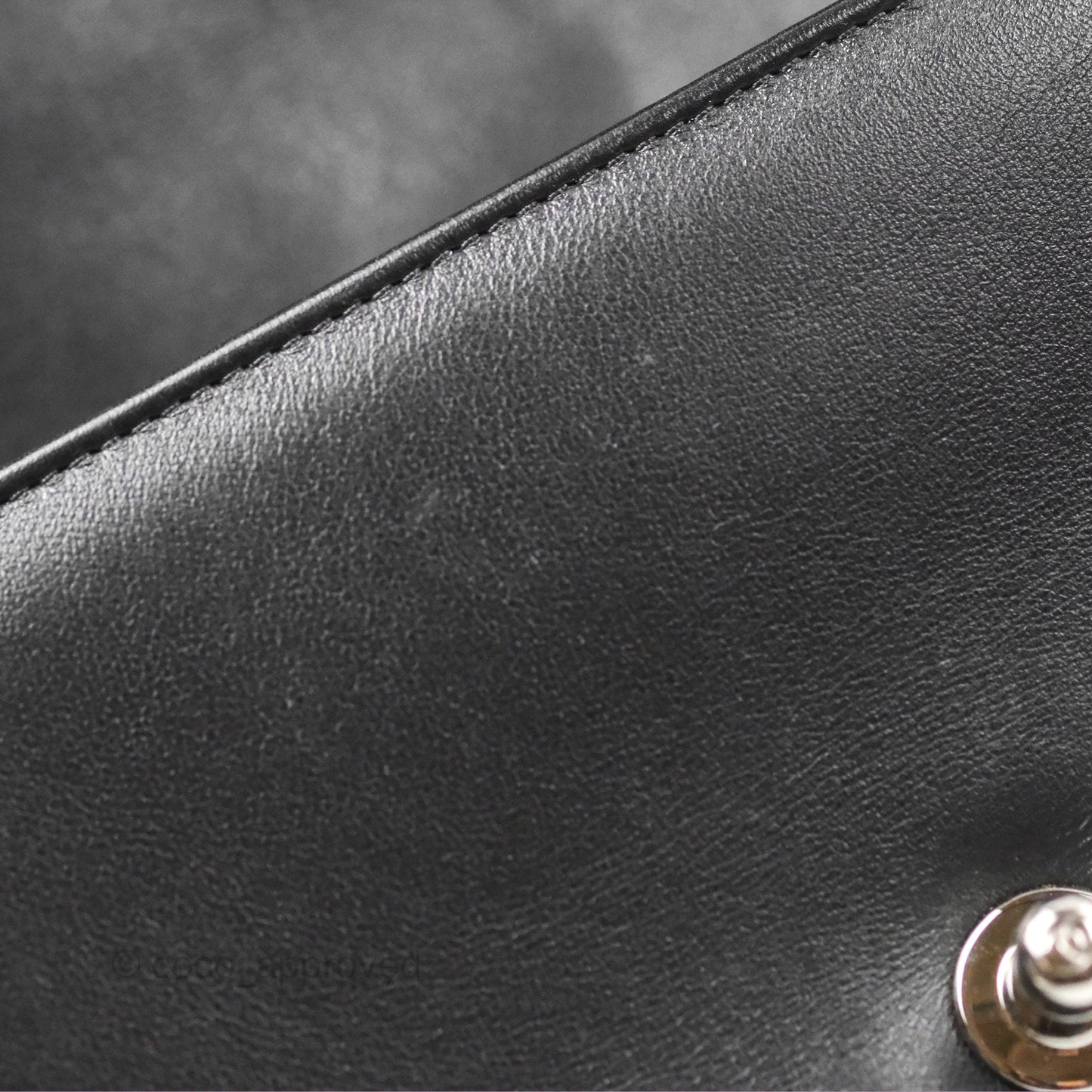 Chanel Small Chevron Boy Black Calfskin Silver Hardware