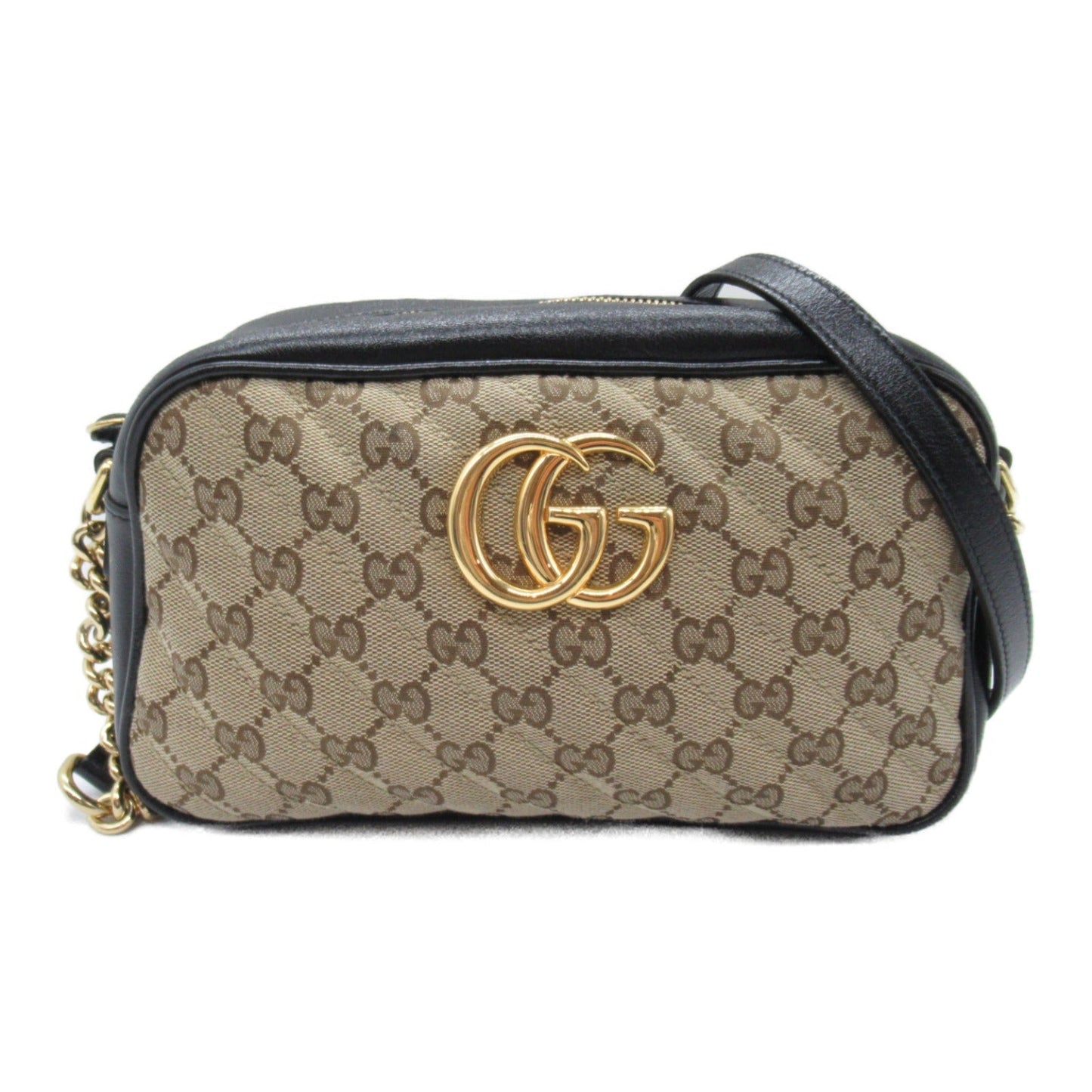 Luxury Gucci Trending 2025 GG Marmont Shoulder bag Shoulder bag Leather GG canvas Beige Black