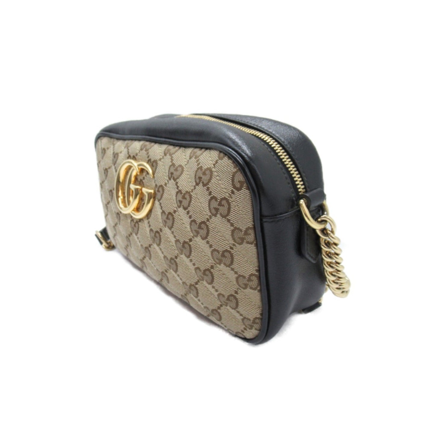 Luxury Gucci Trending 2025 GG Marmont Shoulder bag Shoulder bag Leather GG canvas Beige Black