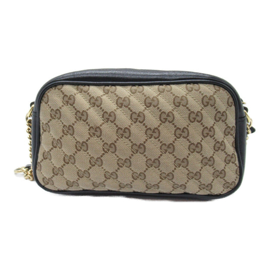 Luxury Gucci Trending 2025 GG Marmont Shoulder bag Shoulder bag Leather GG canvas Beige Black