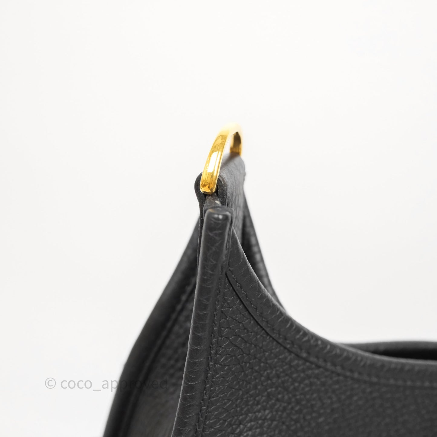 Hermes Evelyne III 29 Black Clemence Gold Hardware