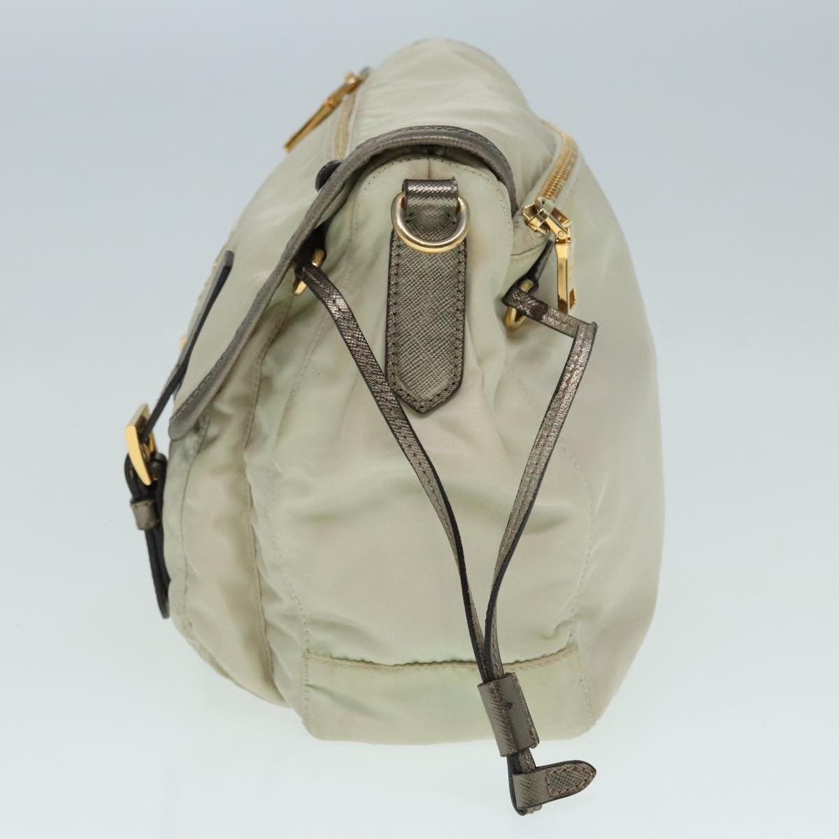 Luxury Prada Shoulder Bag Nylon Beige  91605