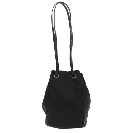 Luxury Prada Shoulder Bag Leather Black  91635