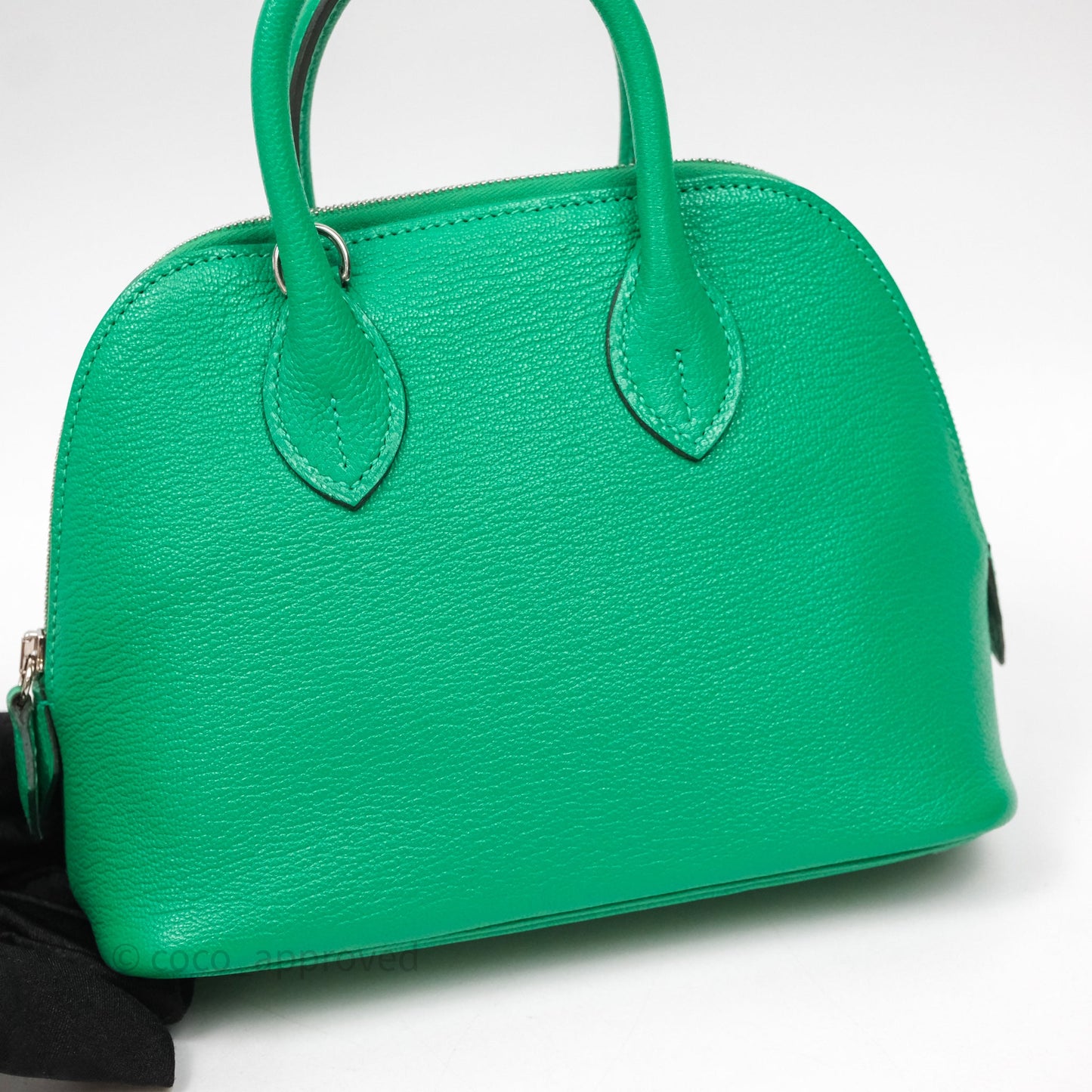 Hermès Bolide Mini 1923 Menthe 6W Chèvre Mysore Palladium Hardware