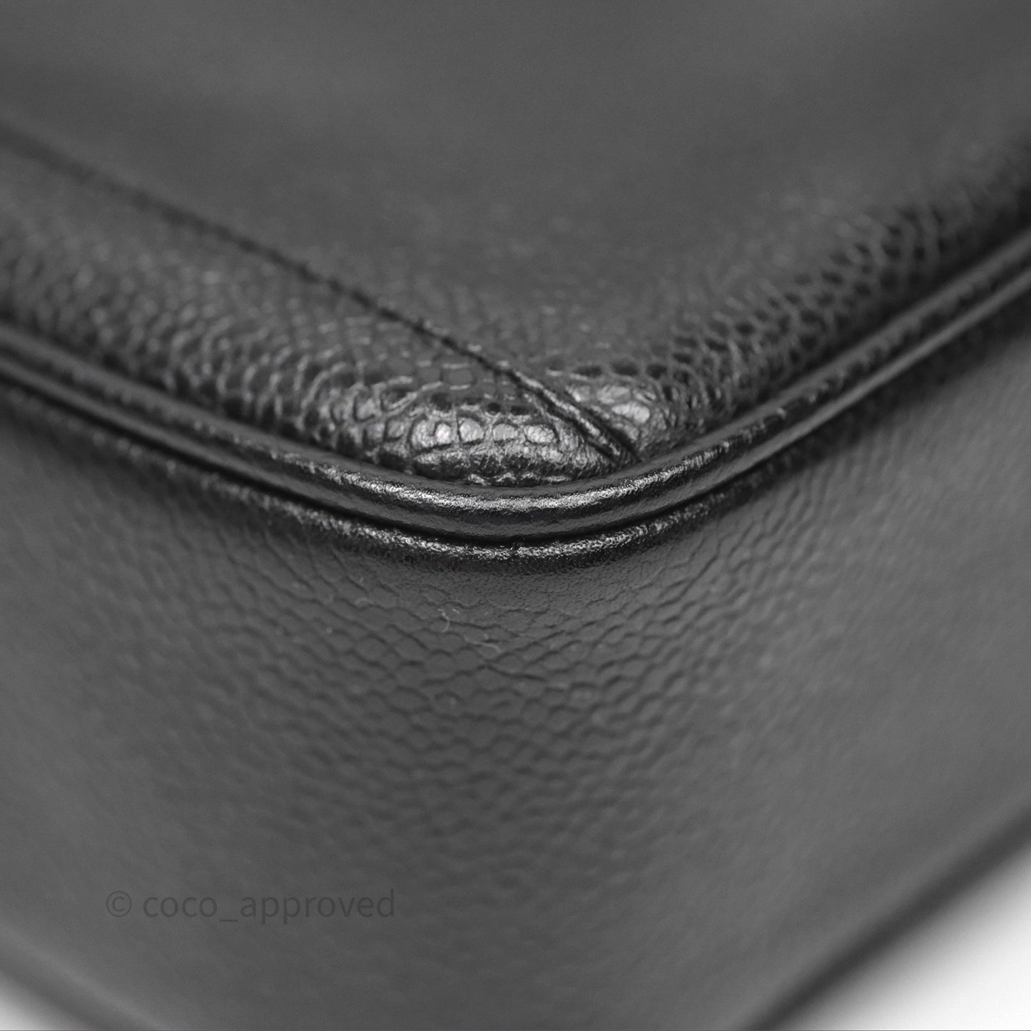 Chanel Vintage CC Camera Bag Black Caviar 24 Gold Hardware