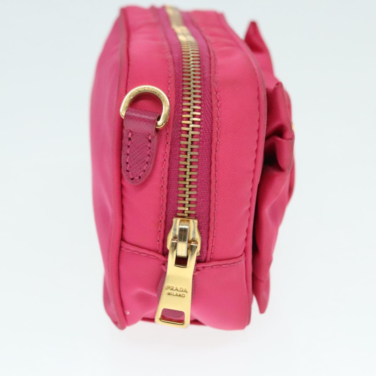 Luxury Prada Shoulder Bag Nylon Pink Gold  91657