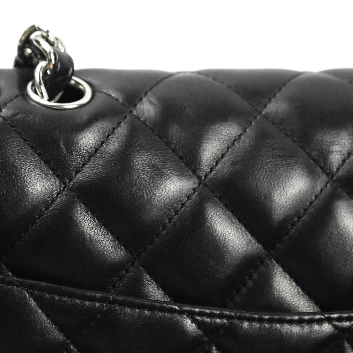Chanel Jumbo Single Flap Black Lambskin Silver Hardware⁣⁣