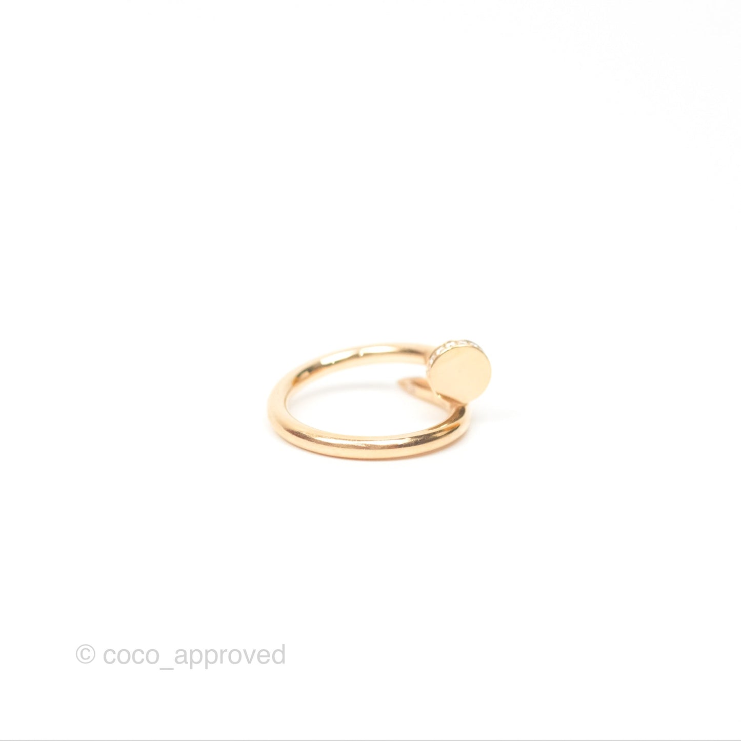 Cartier Juste Un Clou Ring Rose Gold Diamonds Size 57