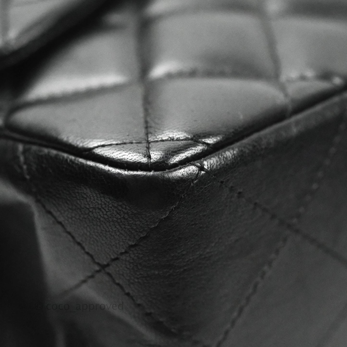 Chanel Jumbo Single Flap Black Lambskin Silver Hardware⁣⁣