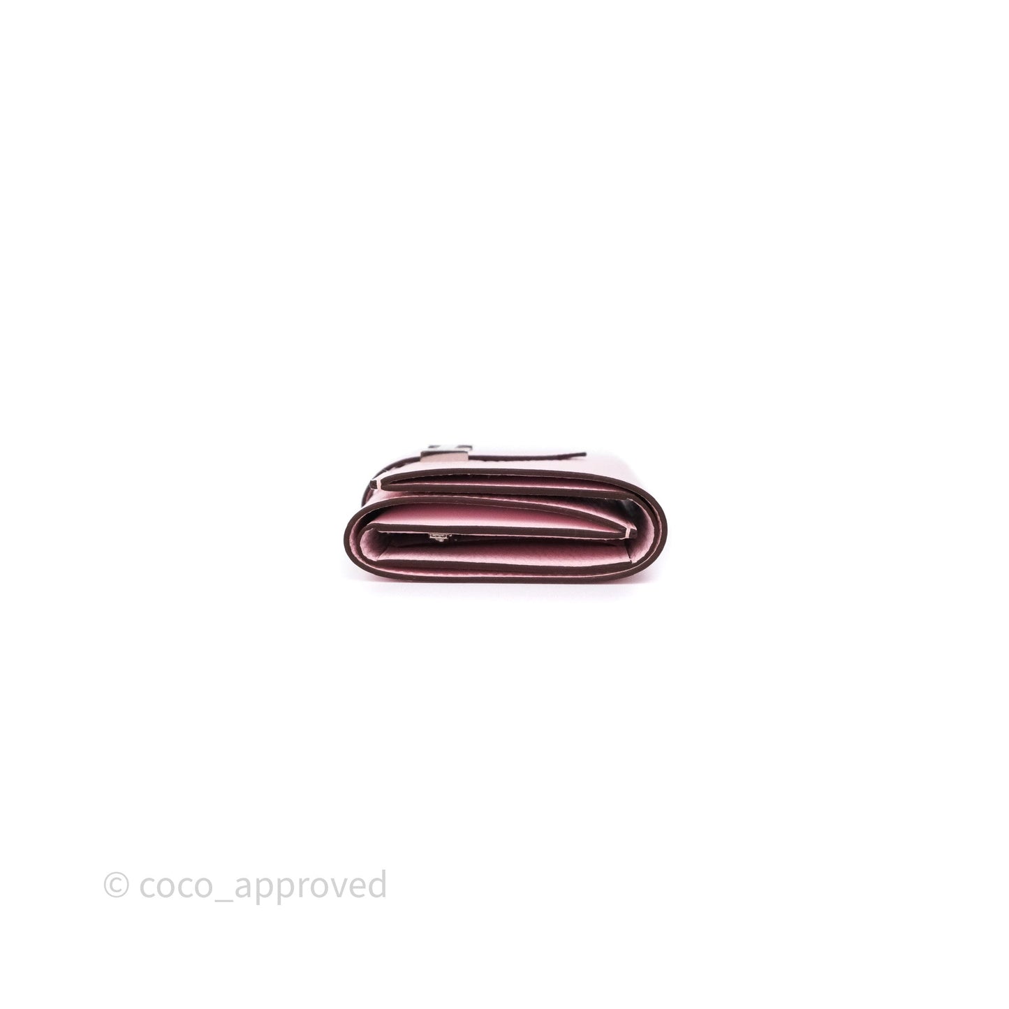 Hermes Bearn Trifold Compact Wallet Rose Darling M7 Chevre Mysore Palladium Hardware