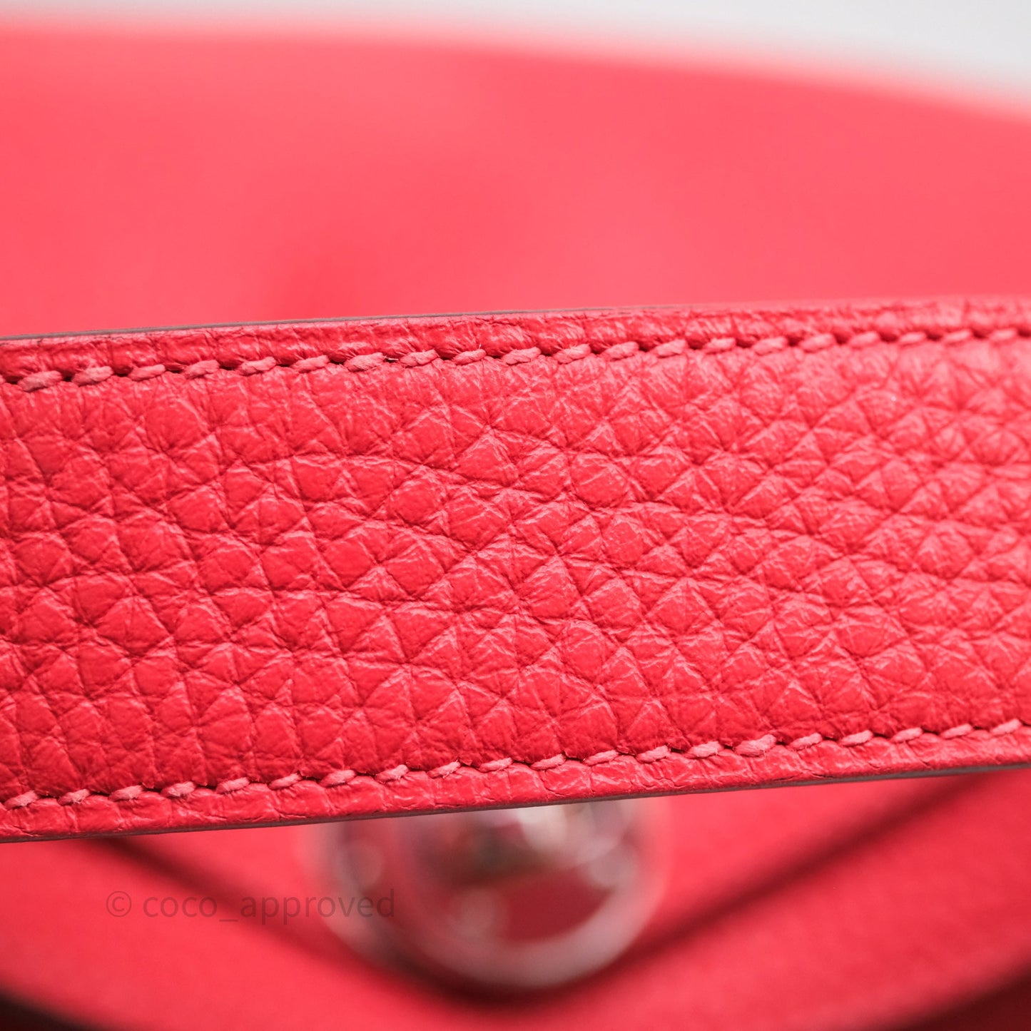 Hermes Lindy 26 Clemence Rouge Palladium Hardware