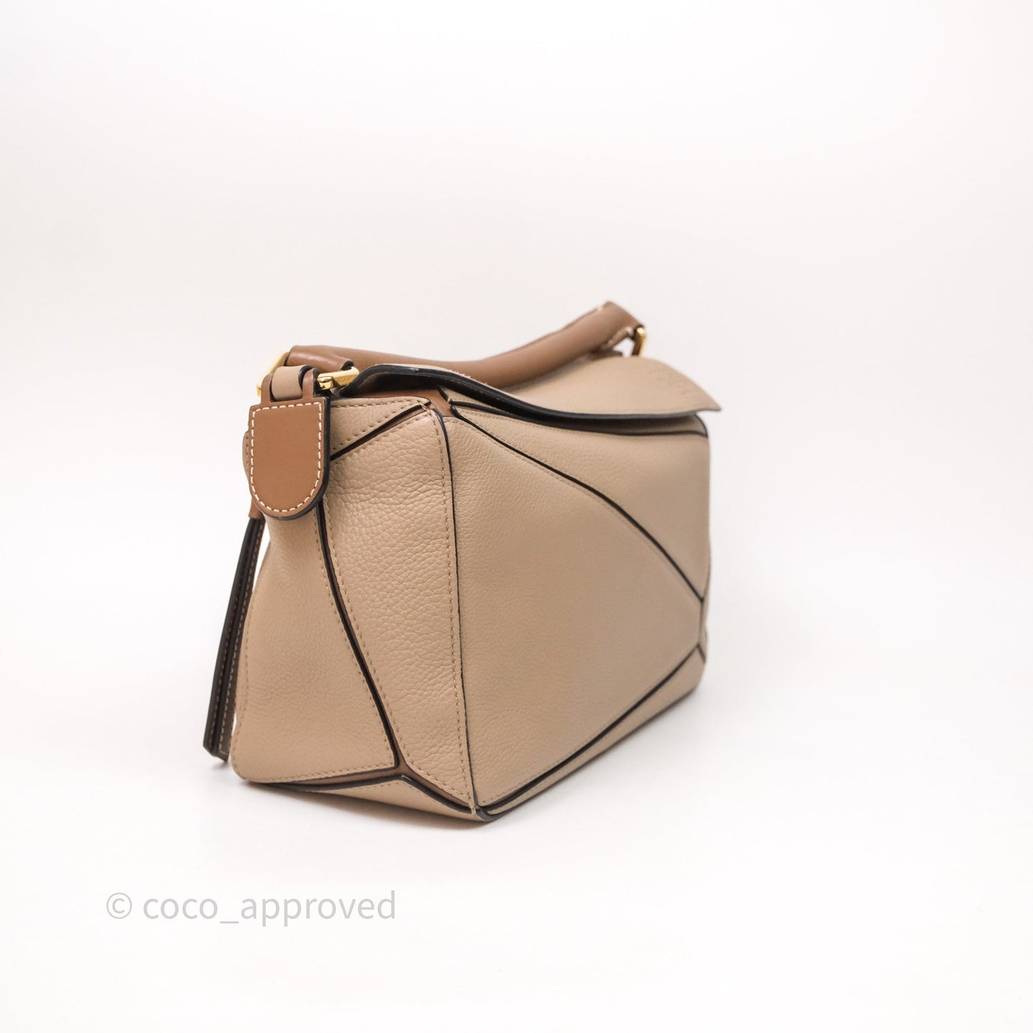 Loewe Small Puzzle Bag Sand Mink Grained Calfskin