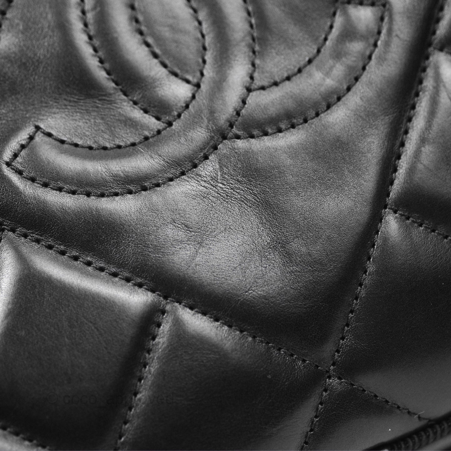 Chanel Large Ballerine Camera Case Black Calfskin Ruthenium Hardware