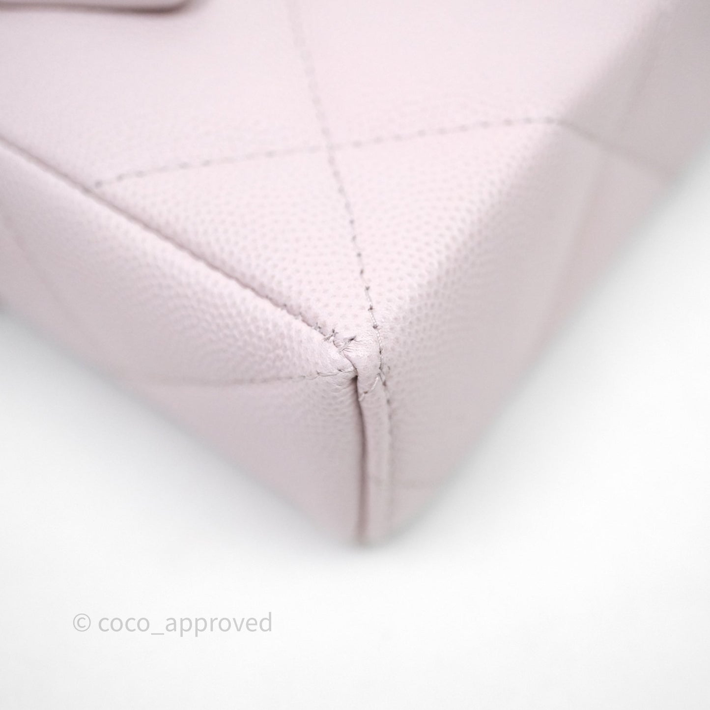 Chanel Top Handle Long Vanity with Chain Light Lilac Pink Caviar Gold Hardware