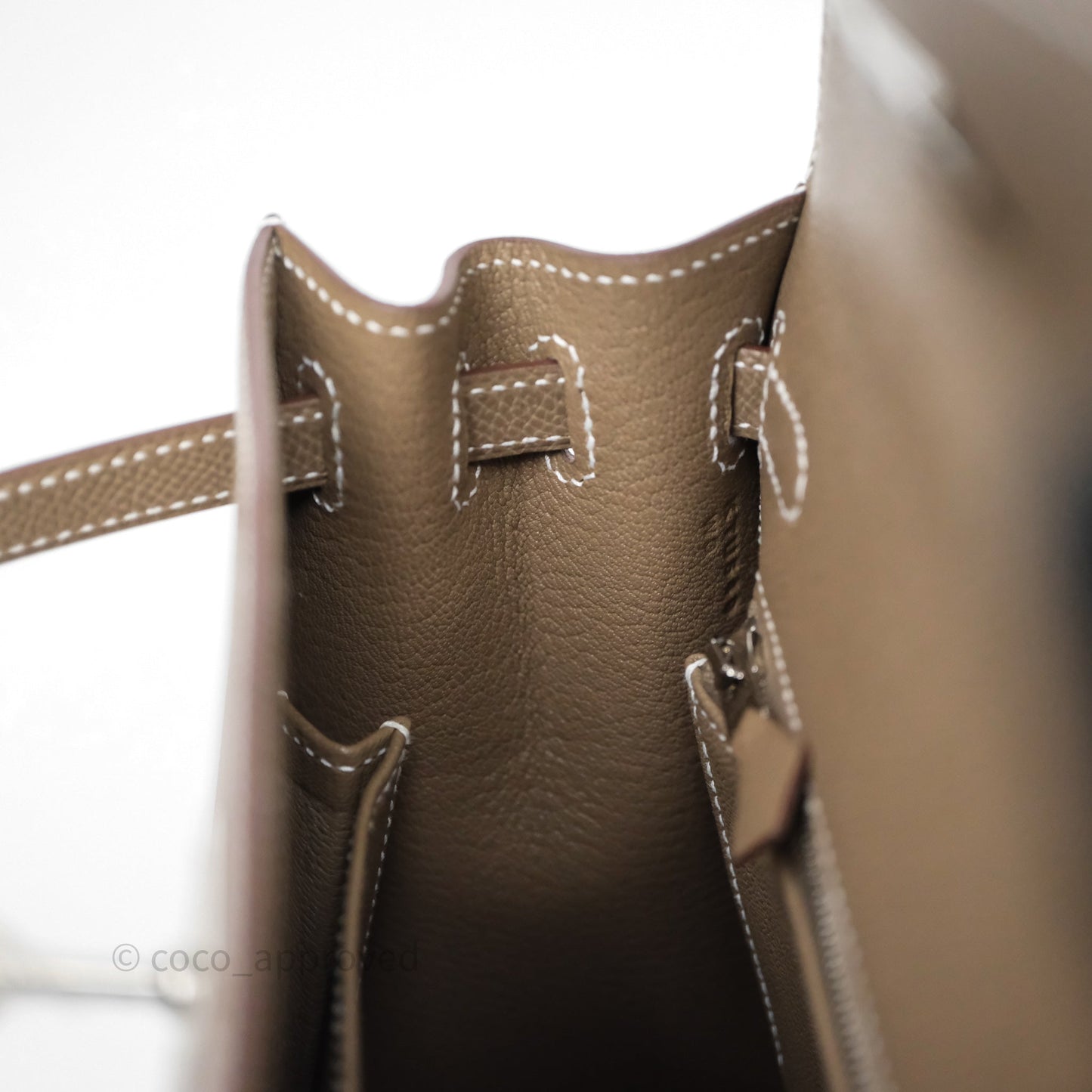 Hermes Kelly 25 Etoupe 18 Palladium Hardware