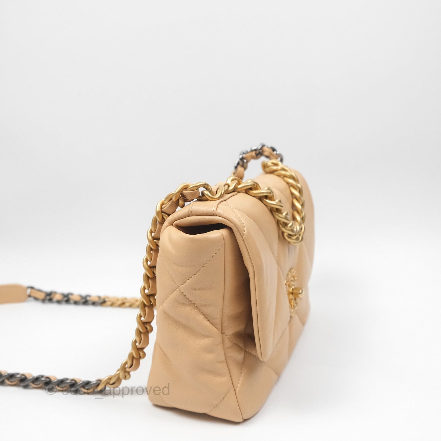 Chanel 19 Small Beige Mixed Hardware