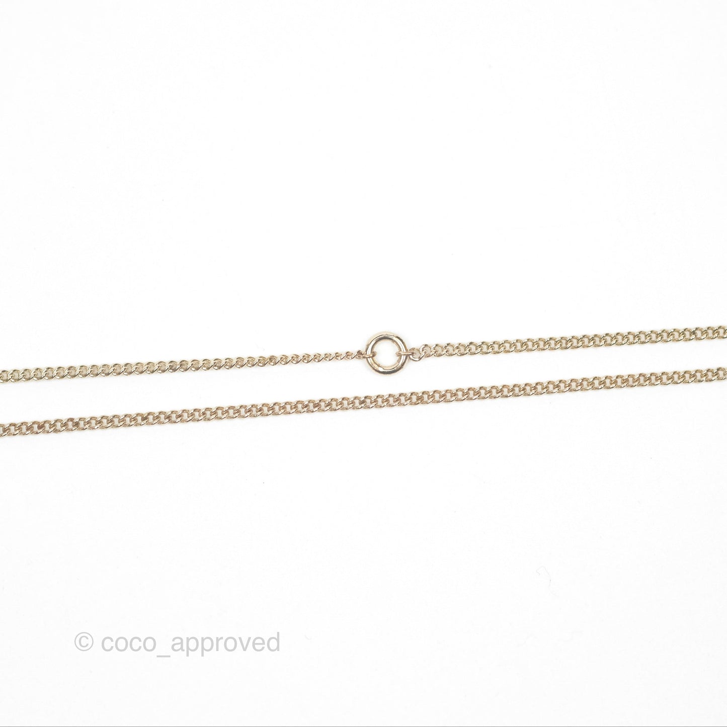 Chanel CC Sphere Locket Necklace Gold Tone 21S