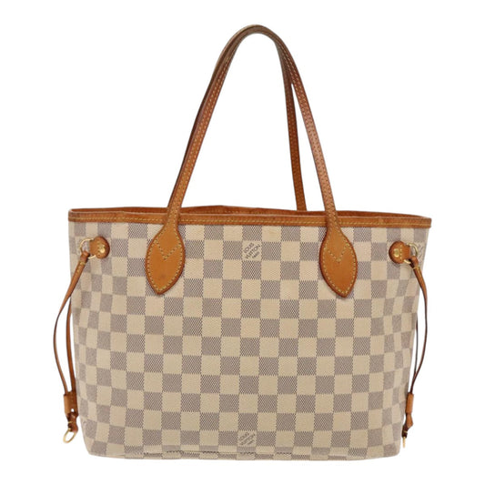 LOUIS VUITTON Damier Azur Neverfull PM Tote Bag N41362 LV 91738