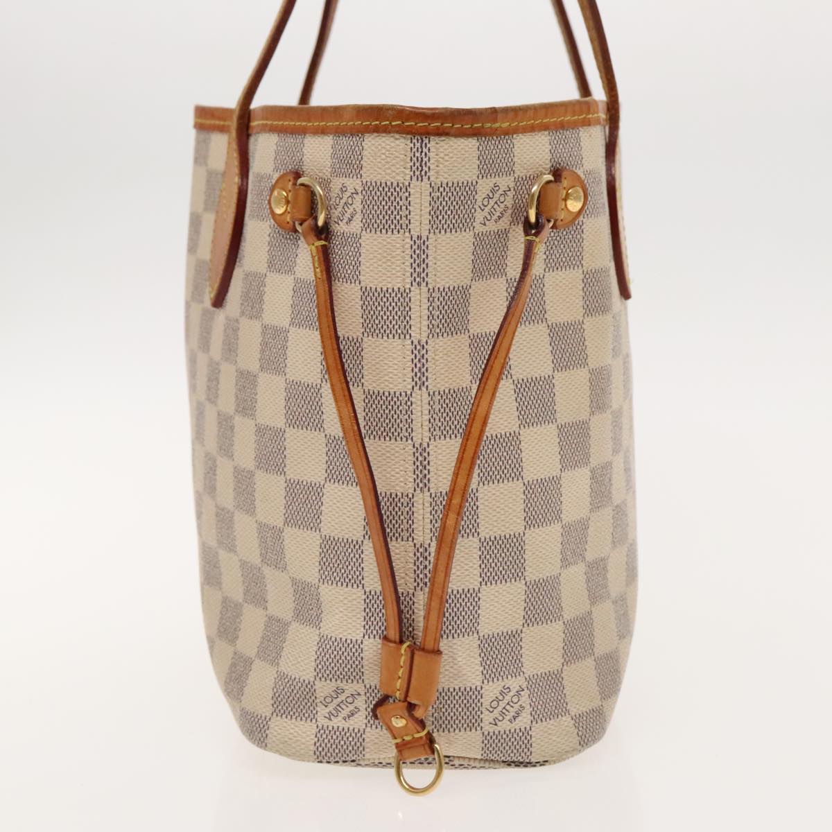 LOUIS VUITTON Damier Azur Neverfull PM Tote Bag N41362 LV 91738