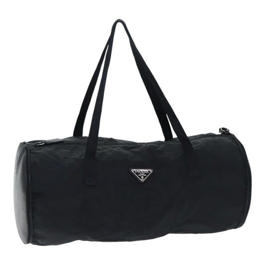 Luxury Prada Mini Boston Bag Safiano leather Black Silver  91755