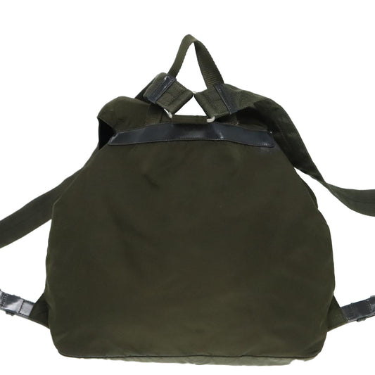 Luxury Prada Backpack Nylon Khaki Silver  91759