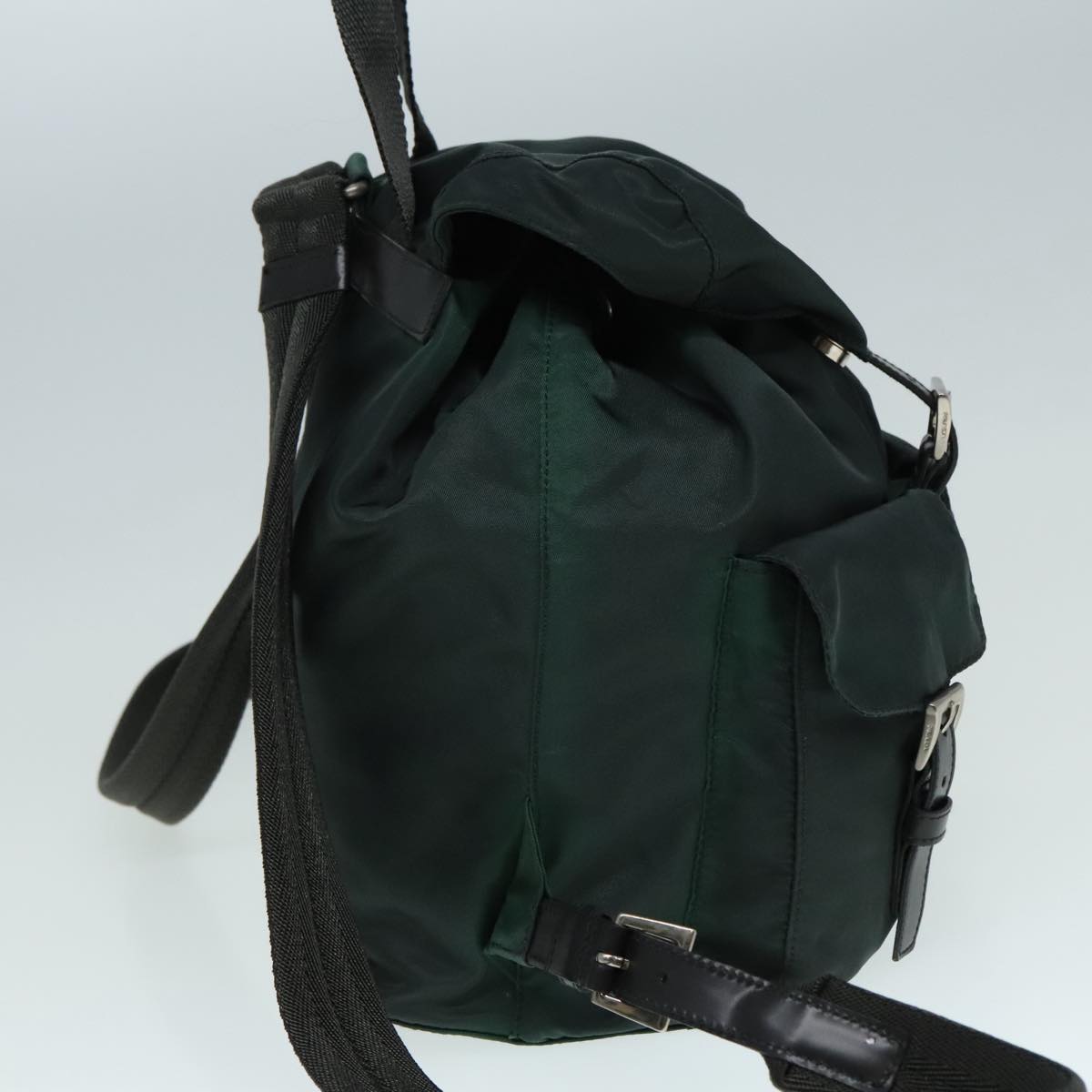 Luxury Prada Backpack Nylon Green Silver  91766