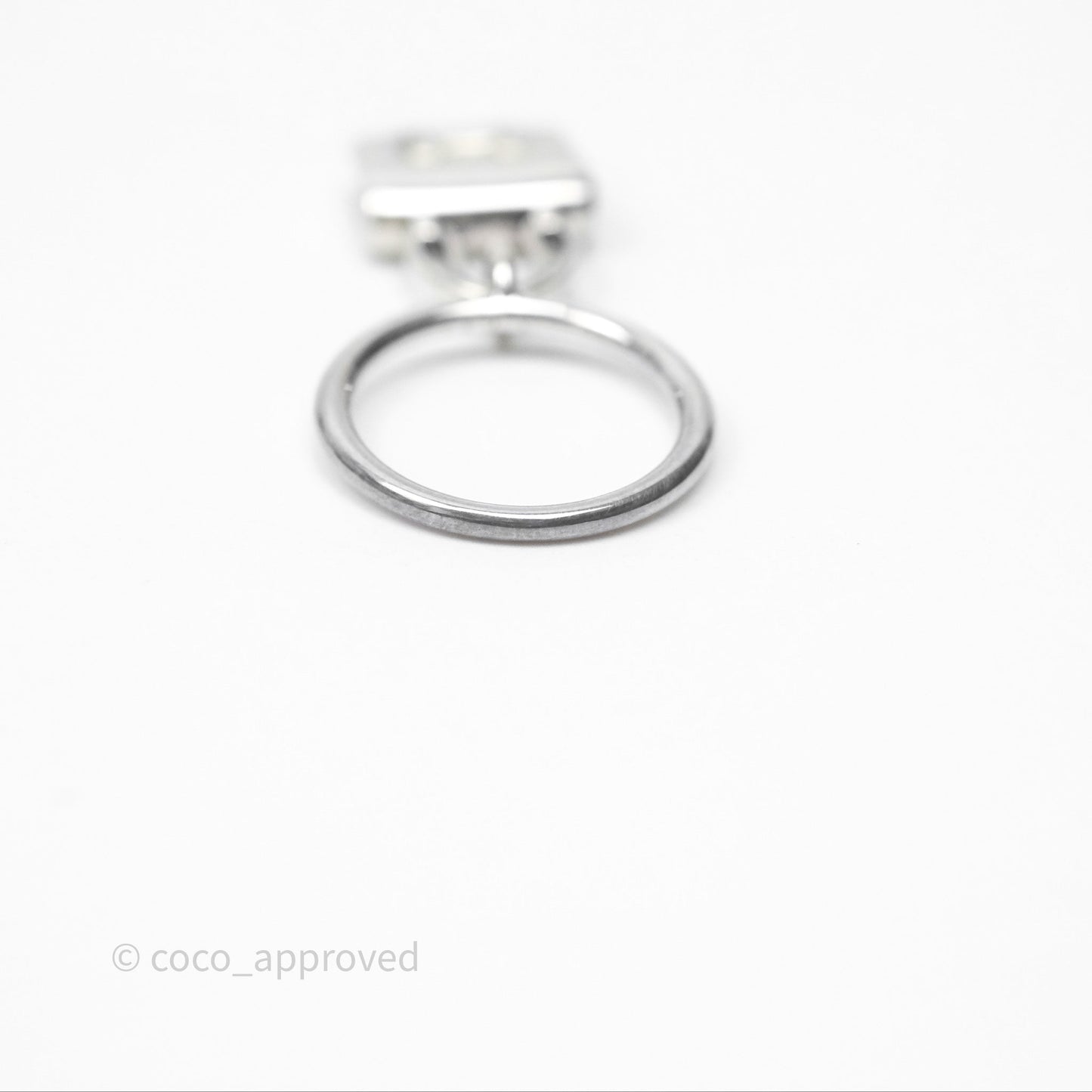 Hermès Amulettes Constance Ring in Sterling Silver Size 53