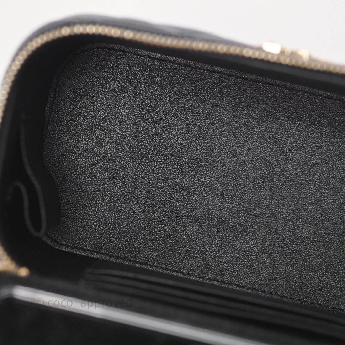 Chanel Crystals Top Handle Vanity Rectangular Black Lambskin Gold Hardware