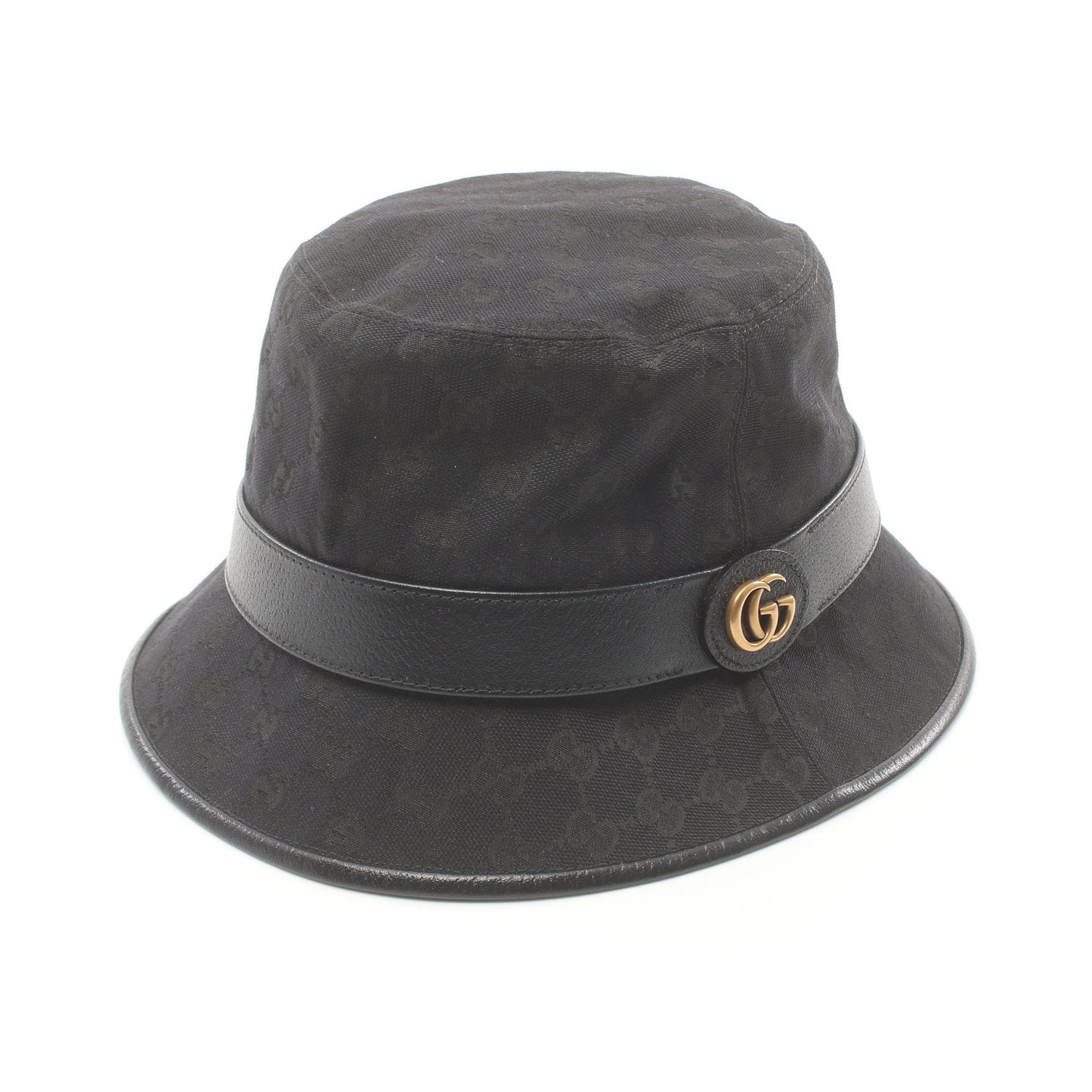 Luxury Gucci Trending 2025 GG Marmont GG canvas Bucket Hat Hat Canvas Leather Black