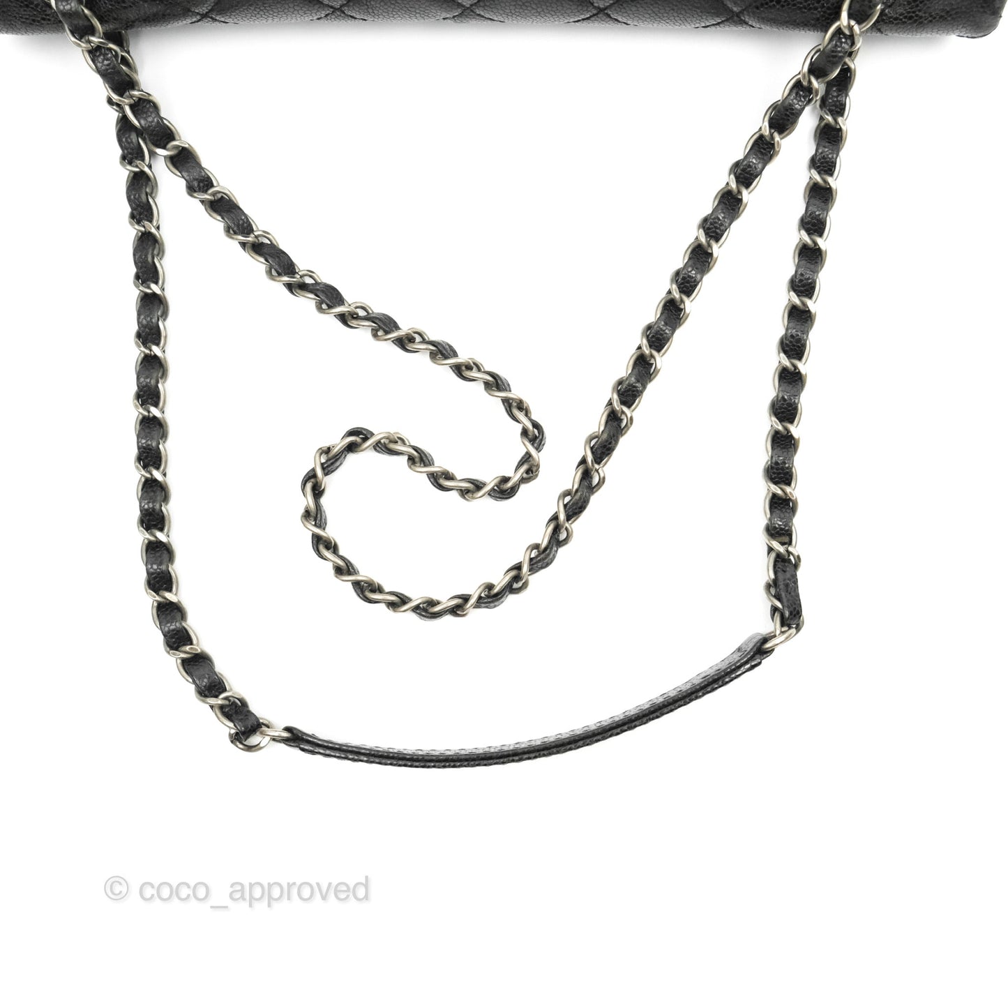 Chanel Jumbo Easy Flap Bag Black Caviar Ruthenium Hardware