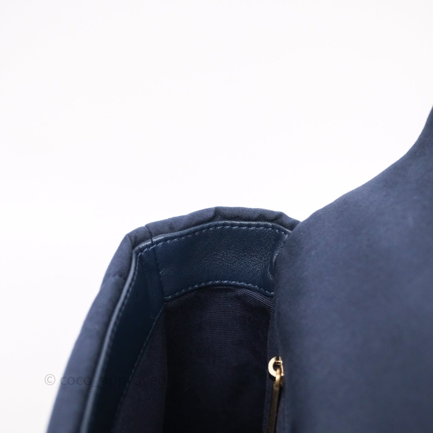 Chanel 19 Small Dark Navy Fabric Mixed Hardware