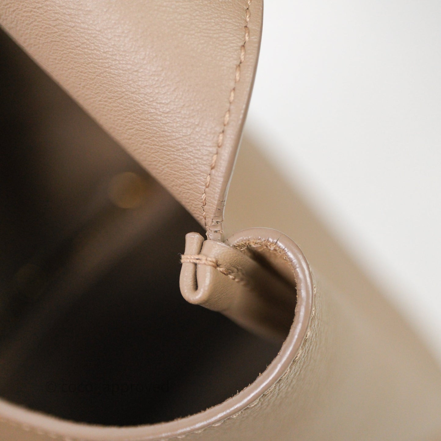 Saint Laurent LE 5 à 7 Supple Large Dusty Grey Grained Leather Gold Hardware
