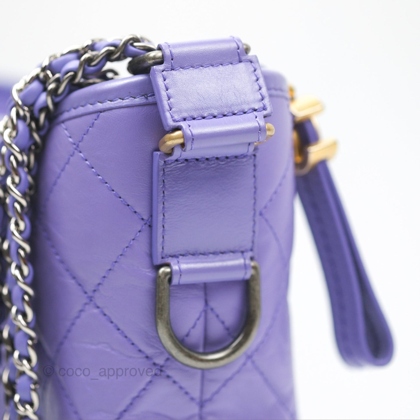 Chanel New Medium Gabrielle Purple Aged Calfskin