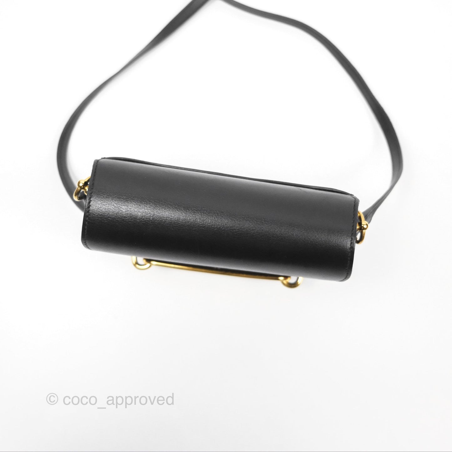 Hermès Roulis Mini 18 Noir 89 Veau Evergrain Gold Hardware