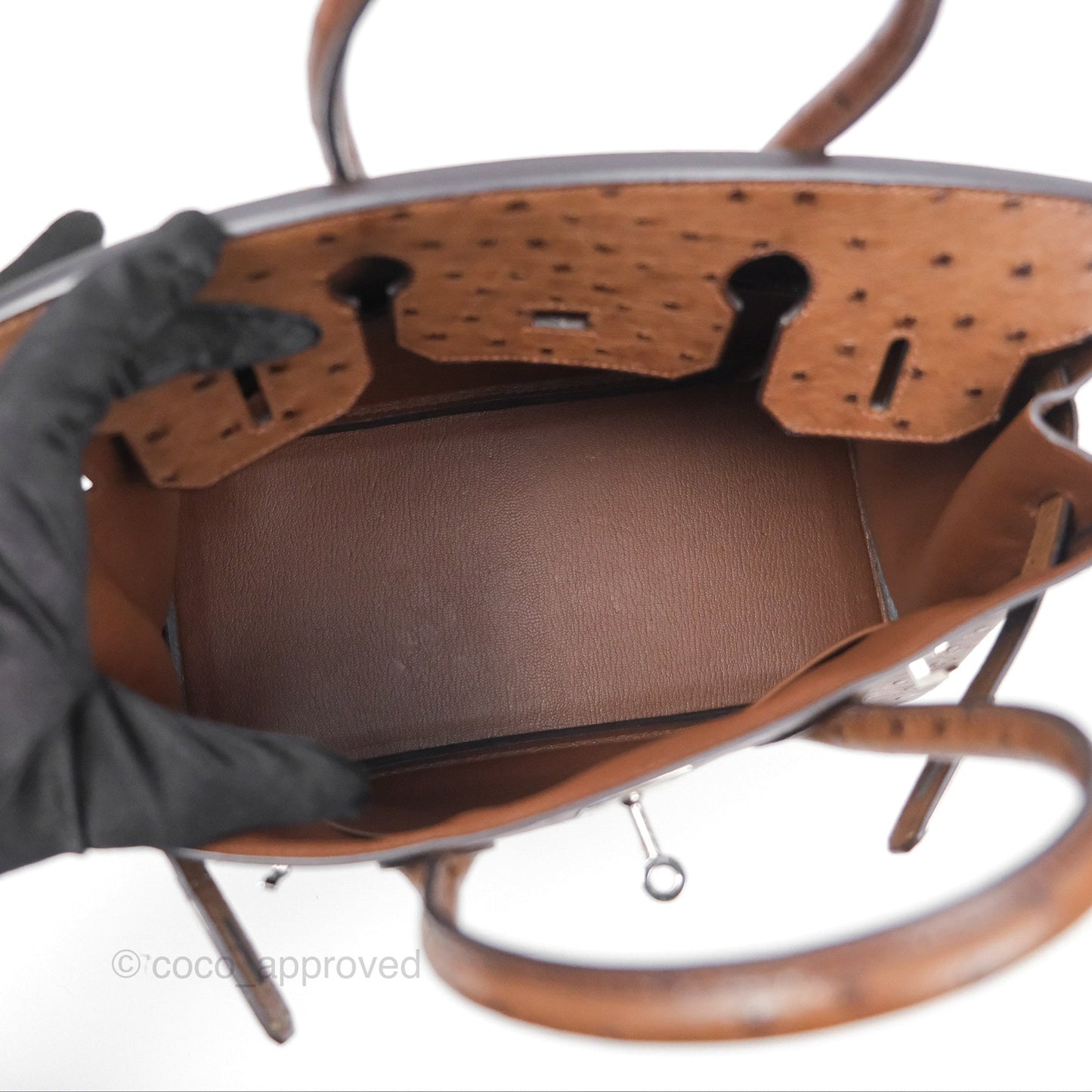 Hermès Birkin Retourne 30 Dark Brown Ostrich Palladium Hardware