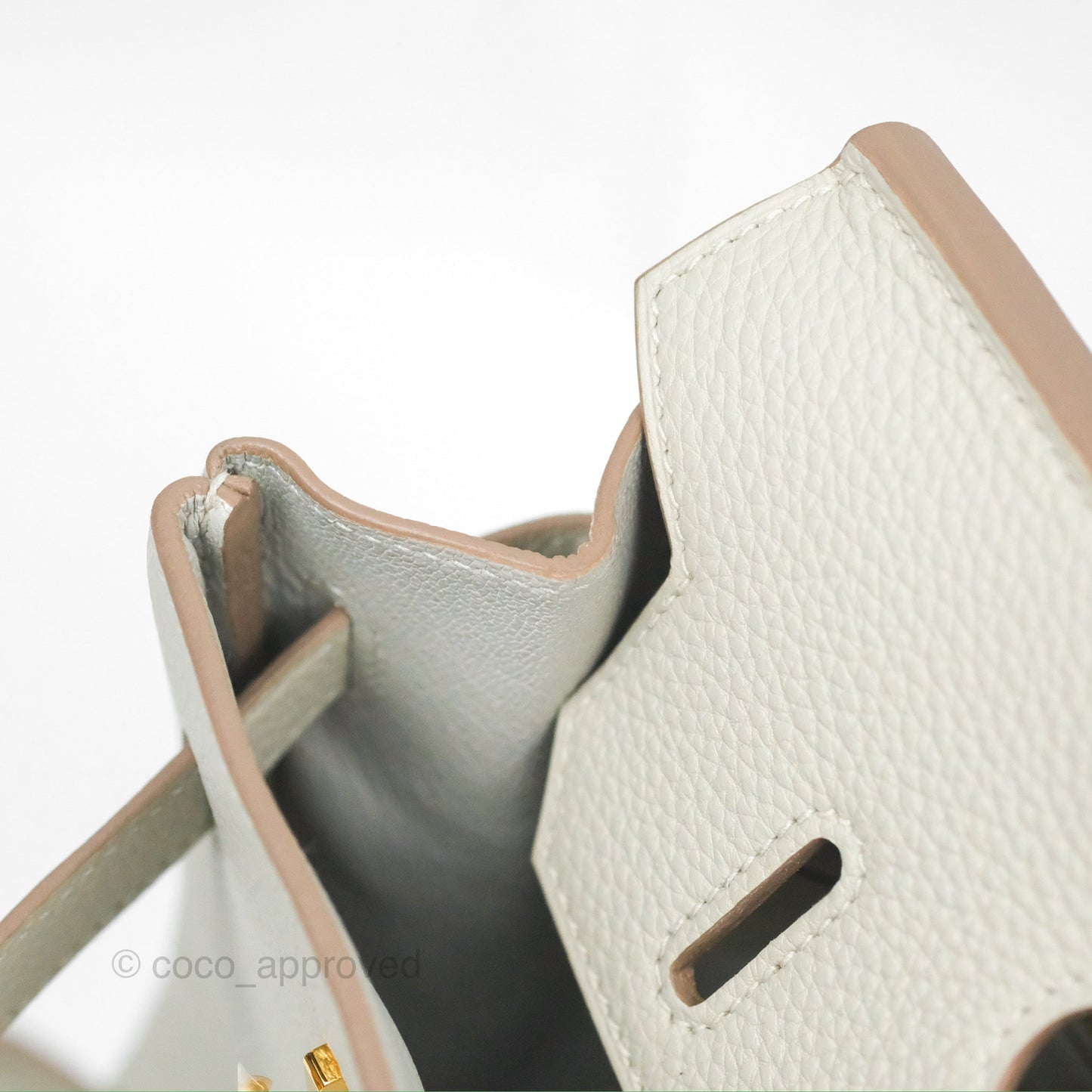 Hermès Retourne Birkin 30 Gris Perle 80 Togo Gold Hardware