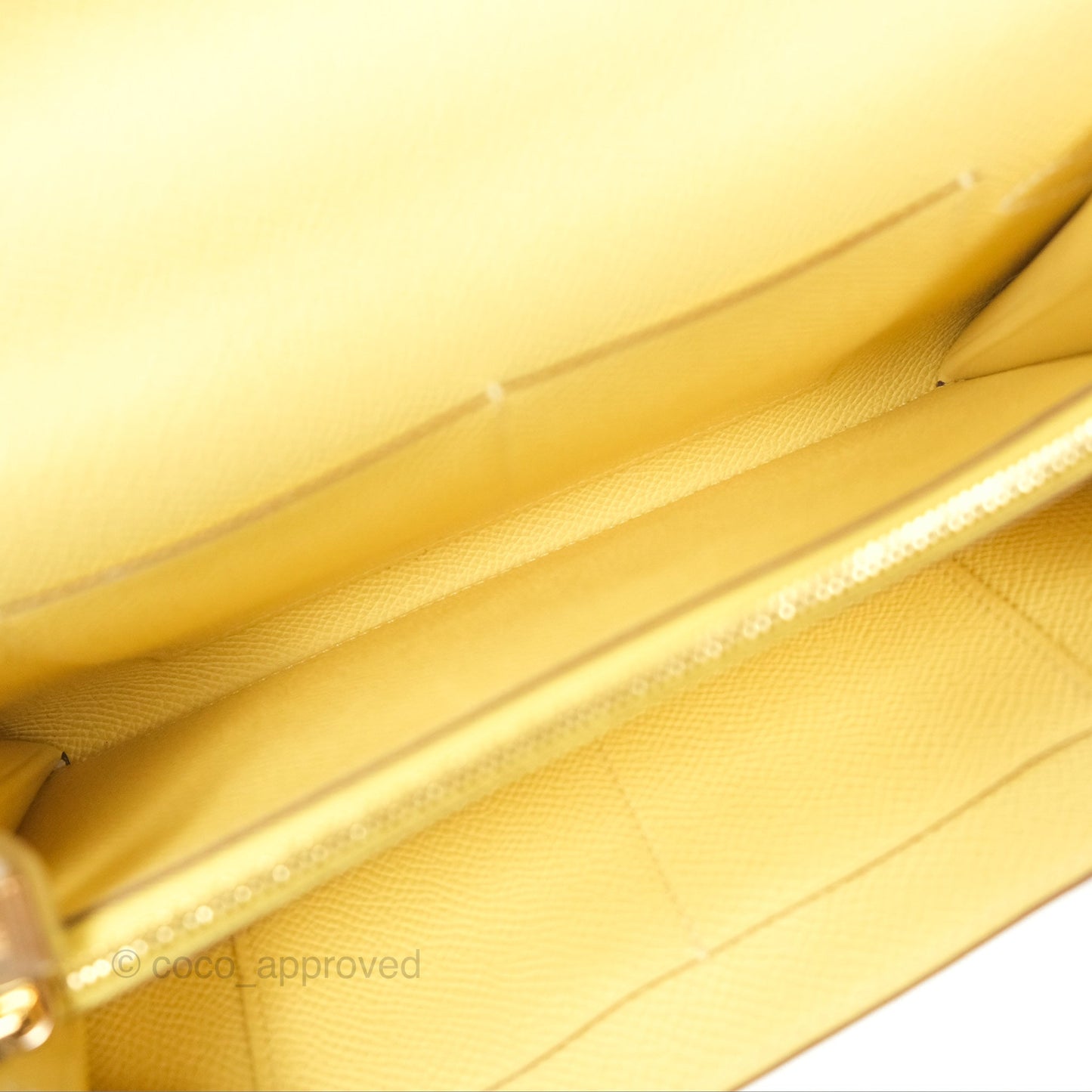 Hermès Kelly To Go Wallet Epsom Nata I2/ Jaune Poussin Gold Hardware