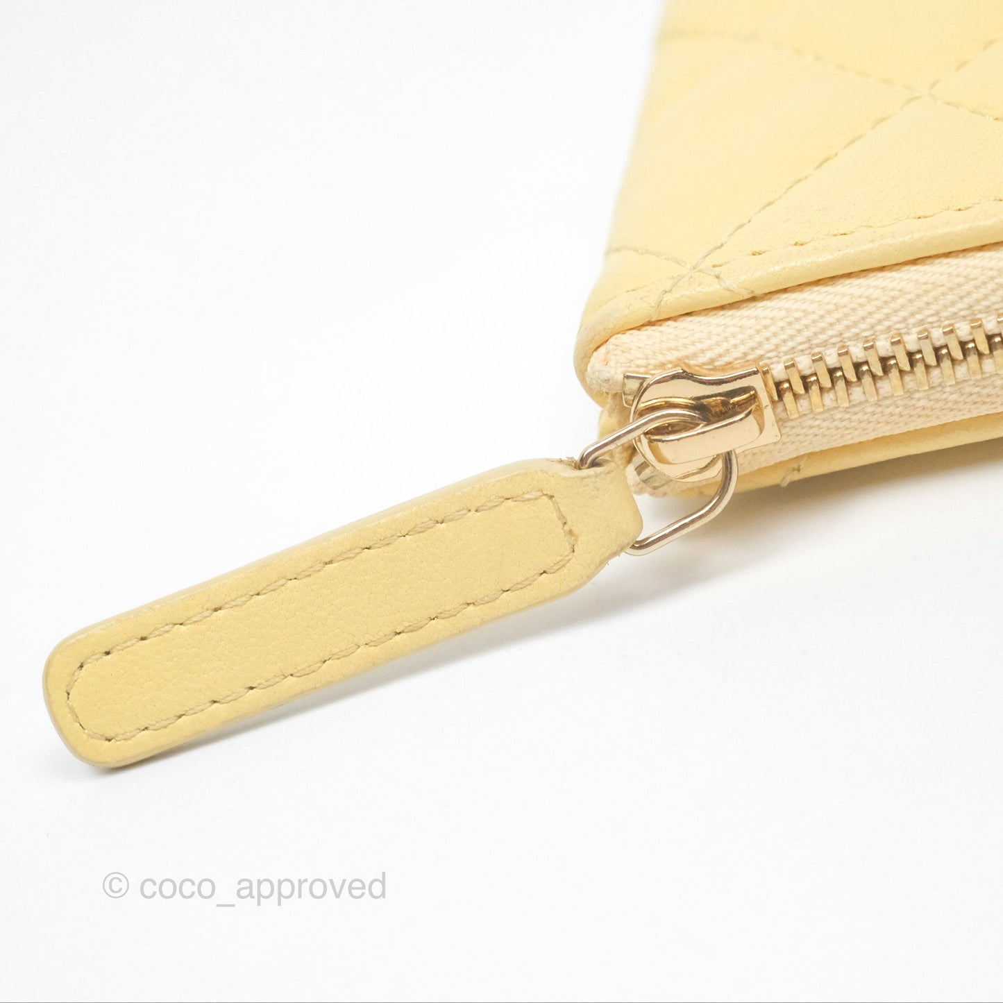 Chanel Quilted Mini O Case Yellow Lambskin Gold Hardware