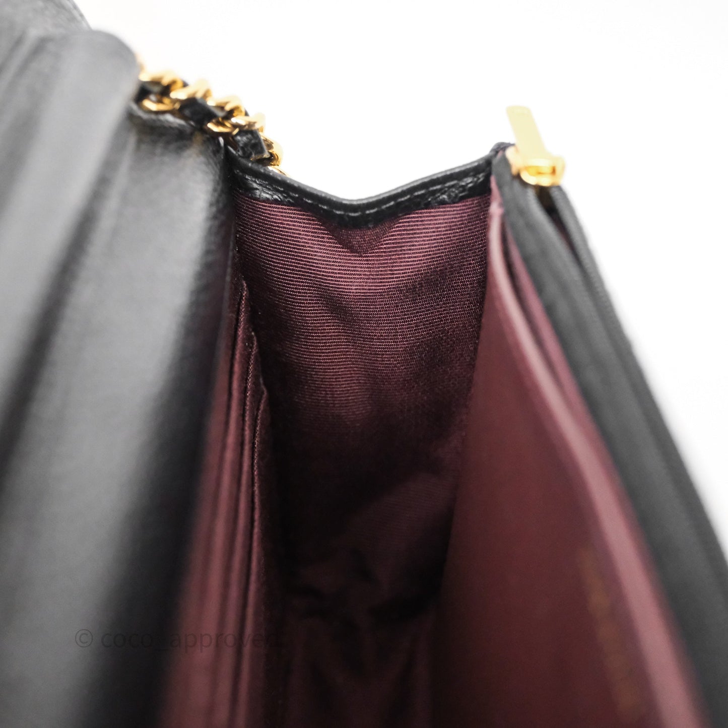 Chanel Quilted WOC Black Caviar Gold Hardware