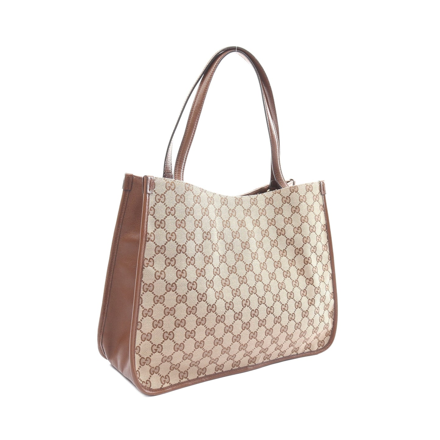 Luxury Gucci Trending 2025 Horsebit GG canvas Shoulder bag Tote bag Canvas Leather Beige Brown