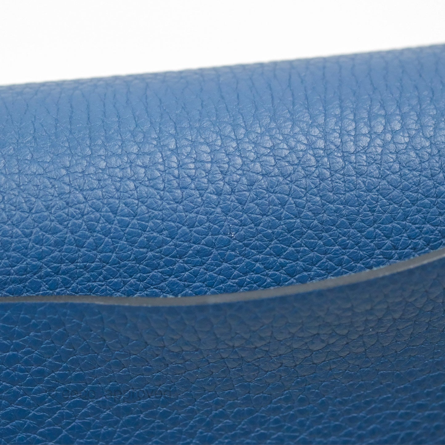Hermès Halzan 31 Deep Blue S4 Clemence Palladium Hardware