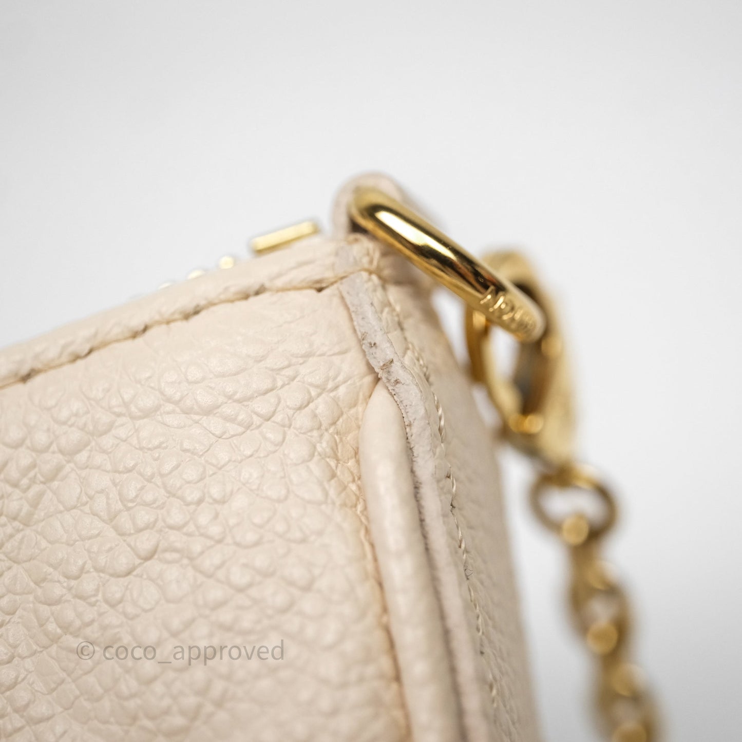 Louis Vuitton Easy Pouch On Strap Crème Monogram Empreinte Leather