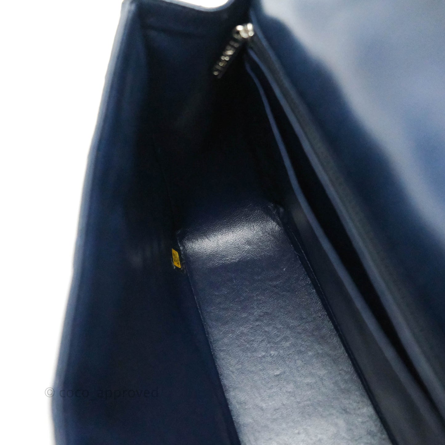 Chanel Jumbo Single Flap Teal Blue Patent Silver Hardware