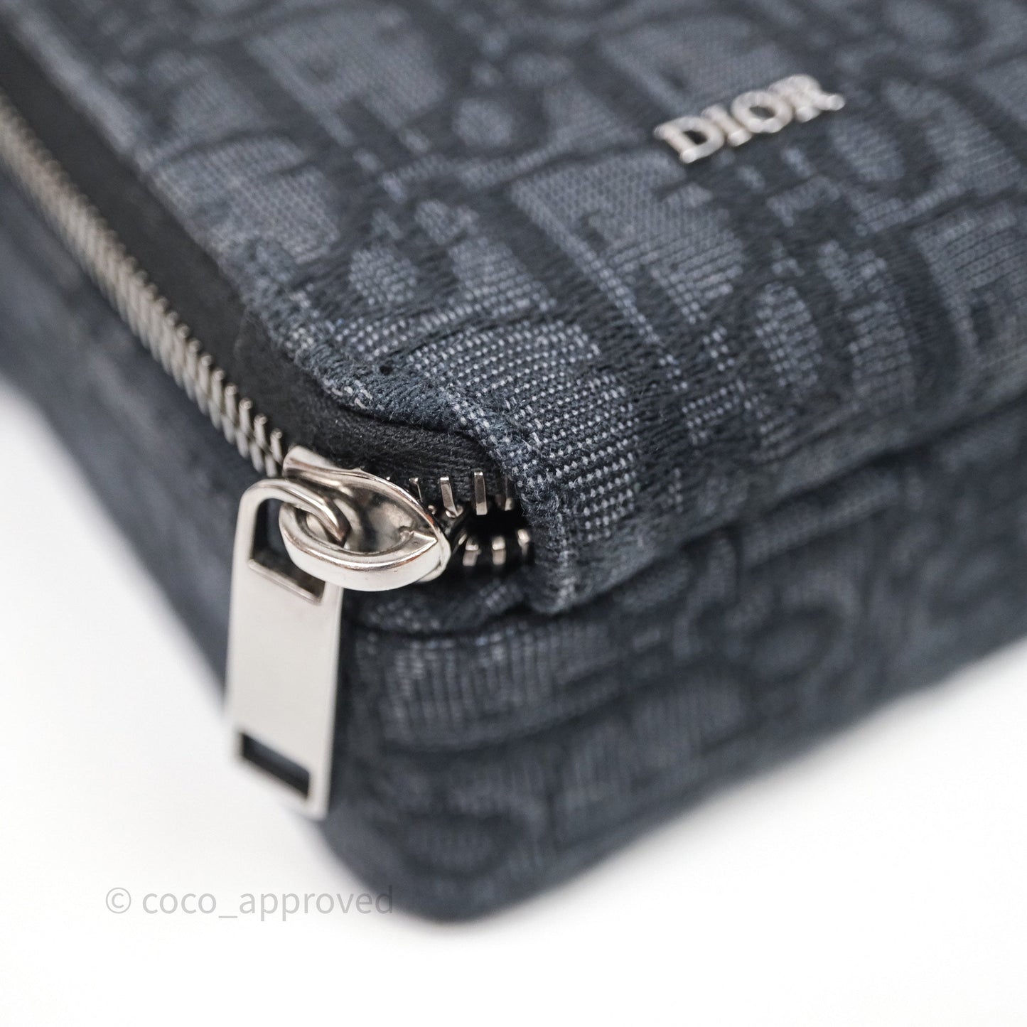 Christian Dior Men's Crossbody Bag Black Oblique Canvas